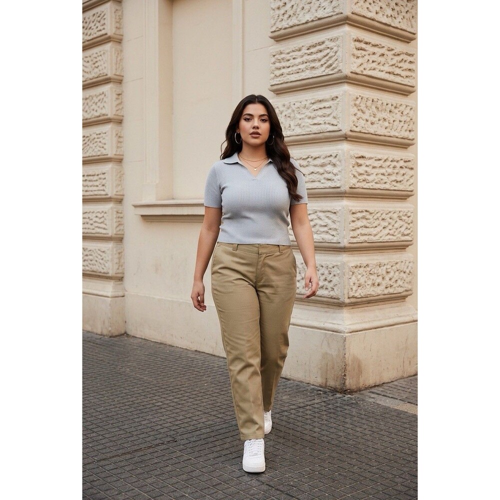 Dickies 774 Original Fit Women’s Workwear Pants Size 16R Beige Straight Leg